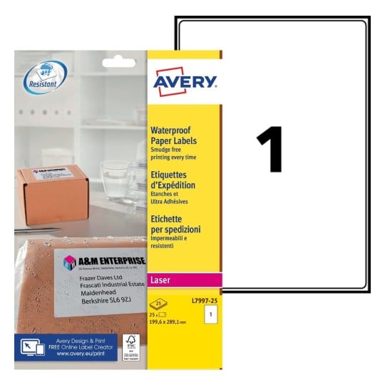 Parcel Labels L7997-25 Content: 25 Labels / 25 Sheet