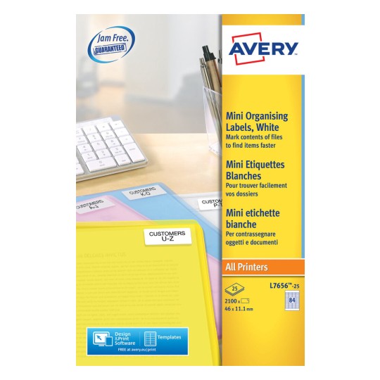 Mini Multipurpose Labels, L7656-25 L7656-25