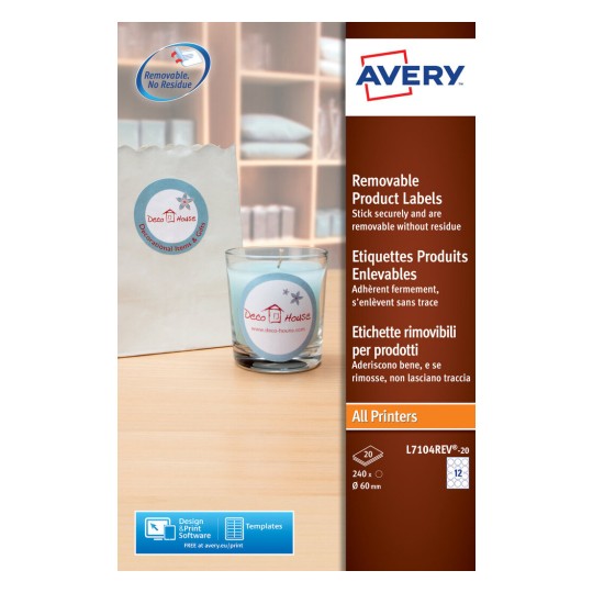 Round Product Labels L7104REV-20
