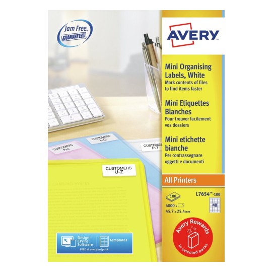 Mini Multipurpose Labels, L7654-100 L7654-100