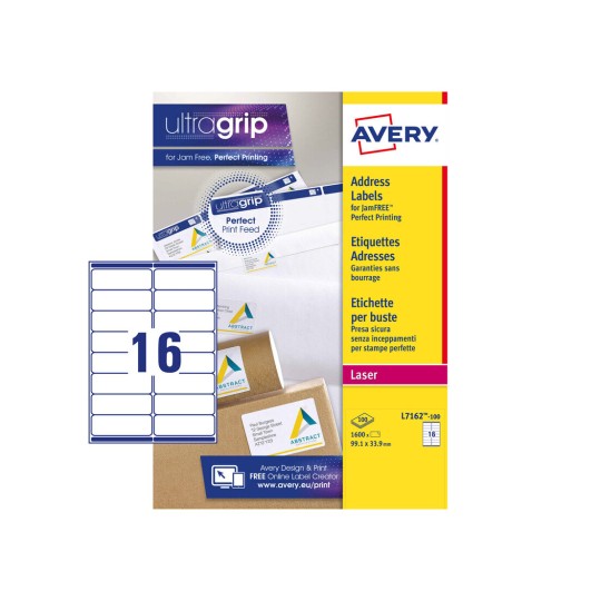 Address Labels, L7162, 100 sheets L7162-100 Content: 1600 Labels / 100 Sheet