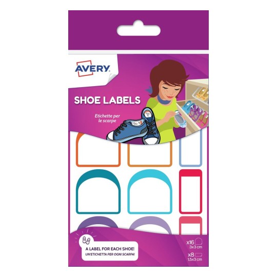 12 Shoe Name Labels 2 formats CHAUS12.UK Avery