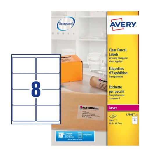 Parcel Labels L7565-25 Content: 200 Labels / 25 Sheet