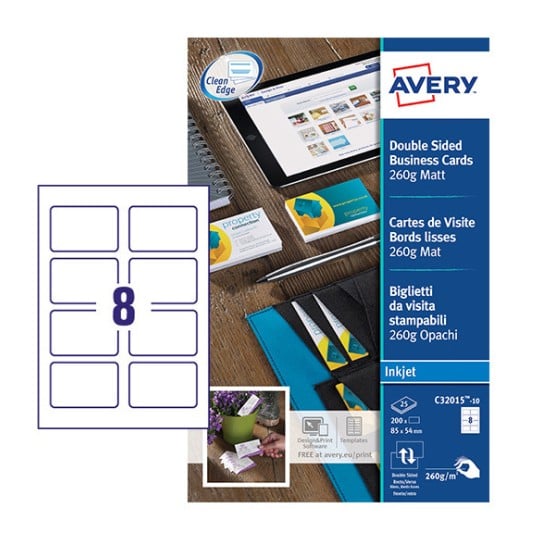 Business Cards C32015-10 Content: 80 Cards / 25 Sheet