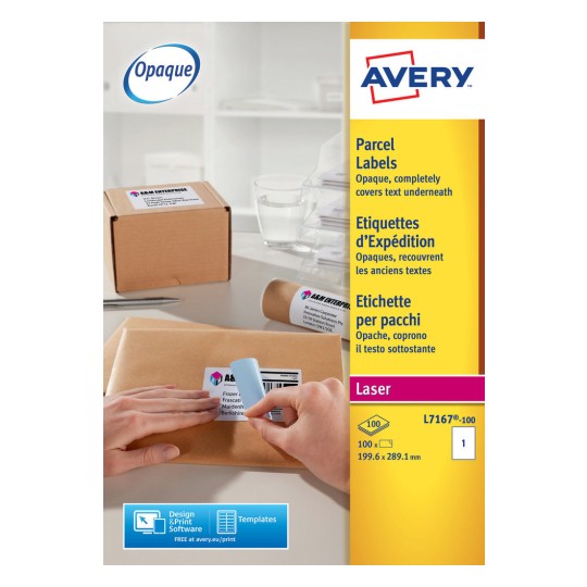 BlockOut™ Parcel Labels L7167B-100