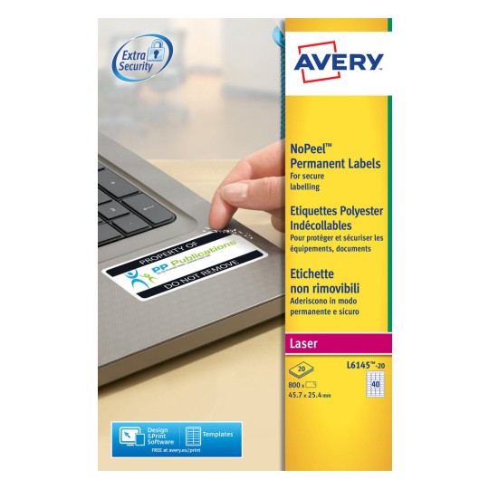 NoPeel™ Labels L6145-20