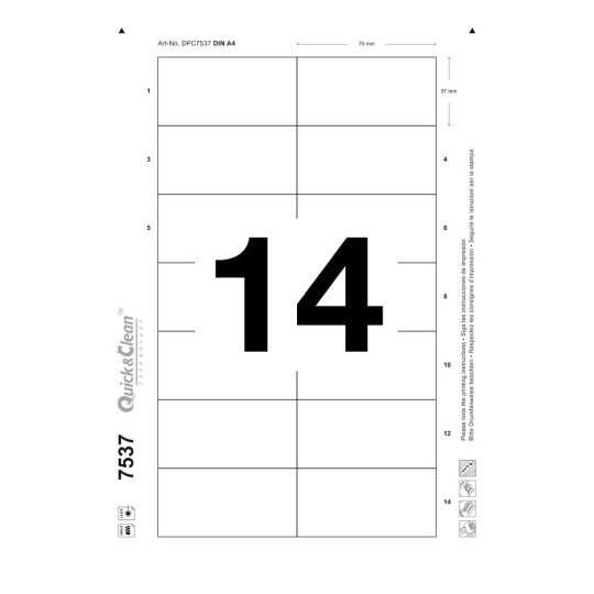 Printable Inserts 7537 7537 75 x 37 mm