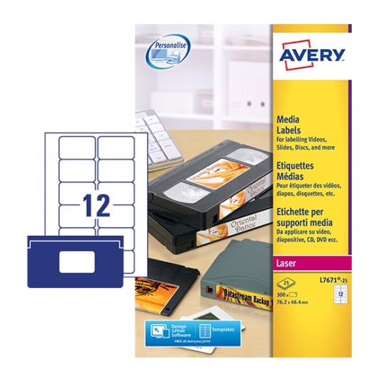 Video Face Labels L7671-25