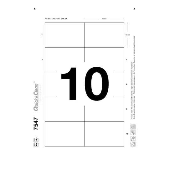 Printable Inserts 7547 7547 75 x 47 mm