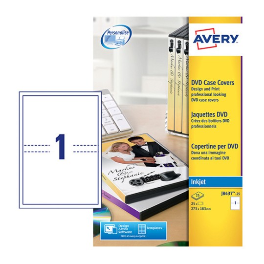 DVD Case Inserts J8437-25 Content: 25 Page / 25 Sheet