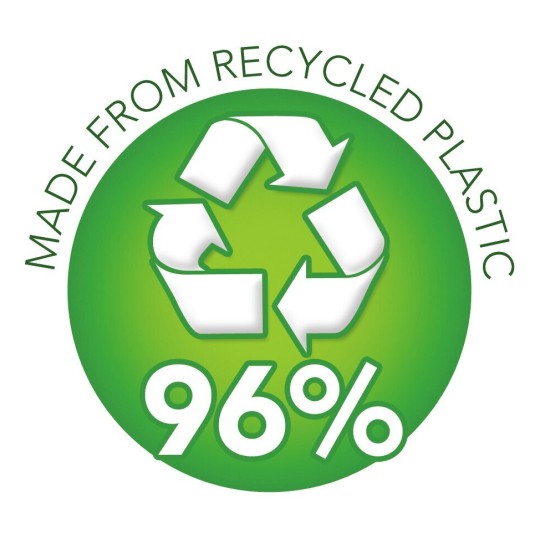 Made from 96 percent Recycled Plastic LOGO