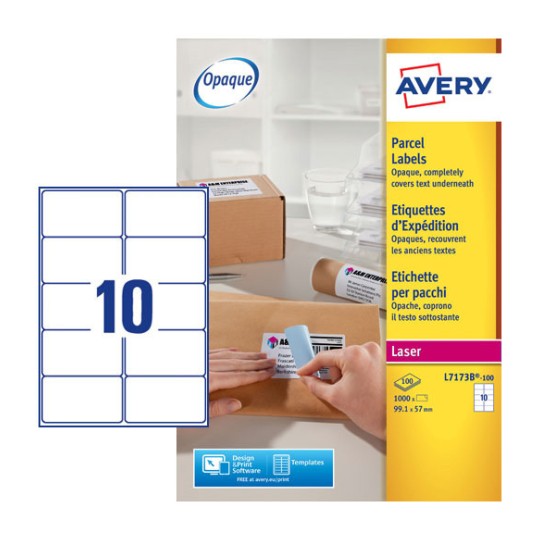 BlockOut™ Parcel Labels L7173B-100