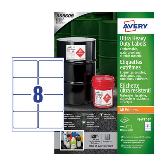 Ultra Resistant Labels B3427-50