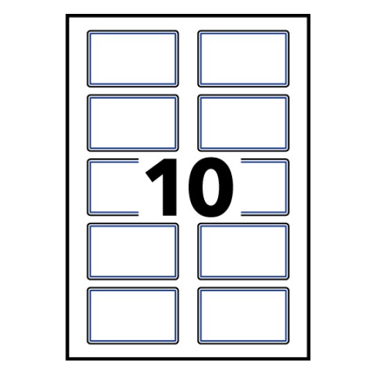 Self Adhesive Name Badges, l4787, 20 L4787-20 80 x 50 mm