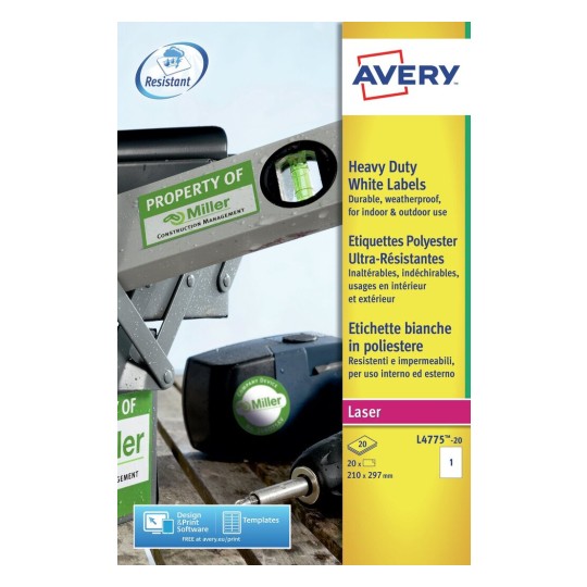 Resistant labels L4775-20