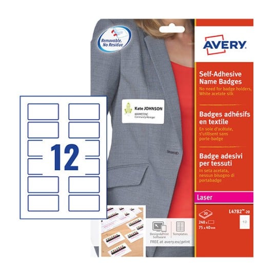 Just stick clothing name labels