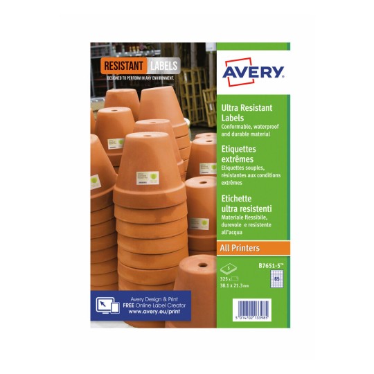Ultra Resistant Labels  B7651-5