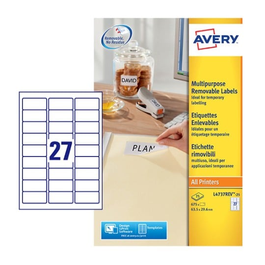 Multipurpose Labels L4737REV-25 Content: 675 Labels / 25 Sheet