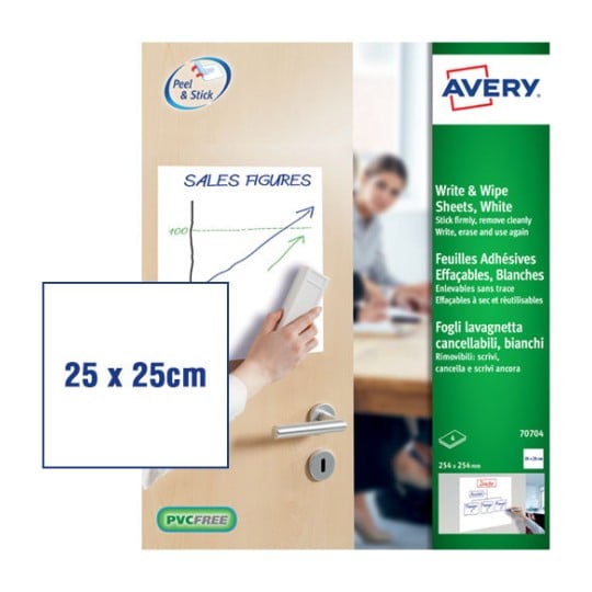 Write & Wipe Sheets 70704 Content: 4 Labels / 4 Sheet