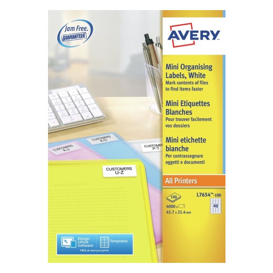 Mini Multipurpose Labels L7654-25