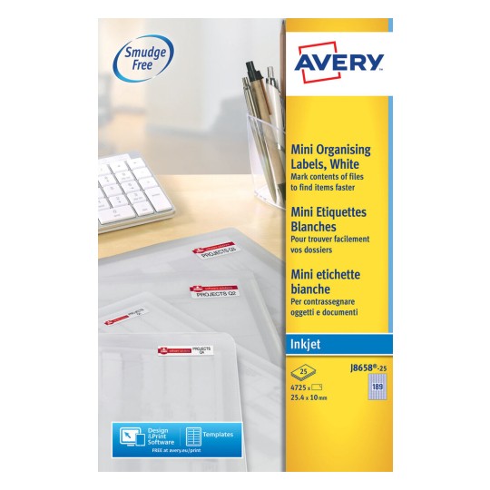 Mini Multipurpose Labels J8658-25