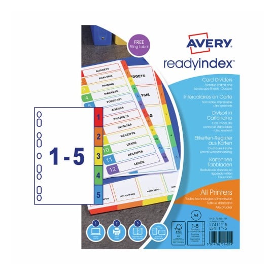 Ready Index™ Dividers 01733501