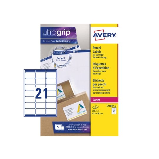Address Labels, L7160, 10 sheets L7160-10 Content: 210 Labels / 10 Sheet