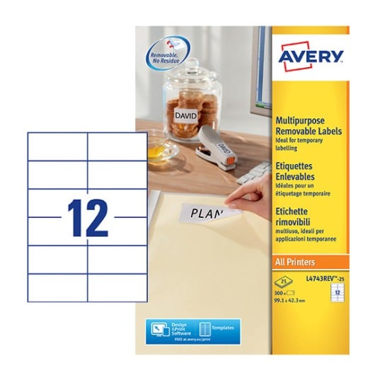 Multipurpose Labels L4743REV-25 Content: 300 Labels / 25 Sheet