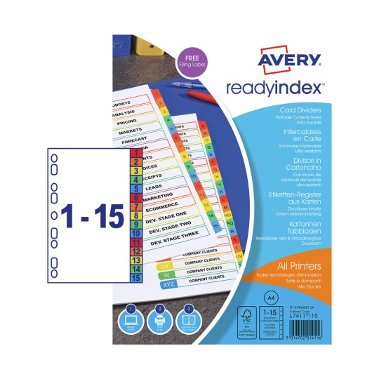 Ready Index™ Dividers, 01965501 01965501