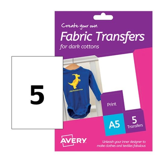 Avery Fabric Transfers with Avery Design & Print Avery