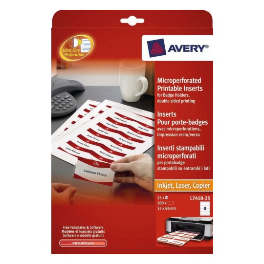 Name Badge Inserts | L7418-25 | Avery