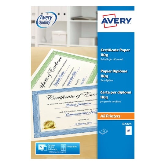 Certificate Paper C2425
