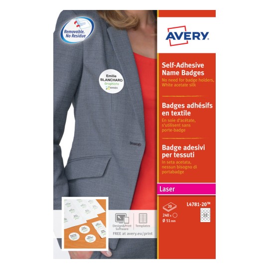 Self Adhesive Name Badges L4781-20
