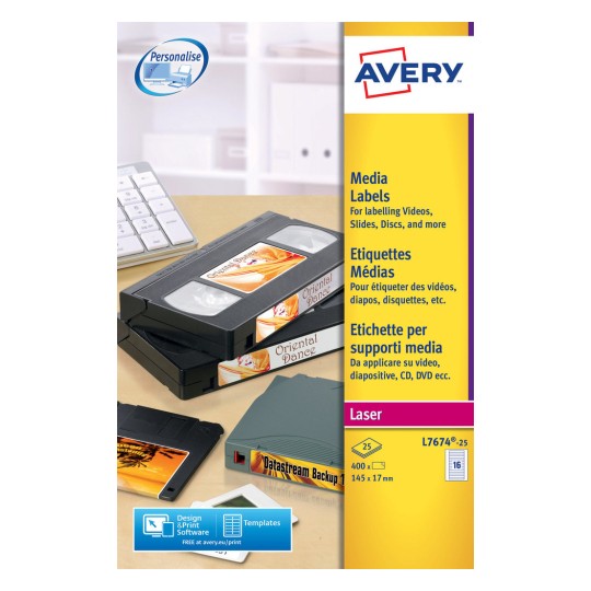 Video Spine Labels L7674-25