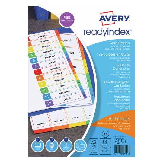 Ready Index™ Dividers 01734501