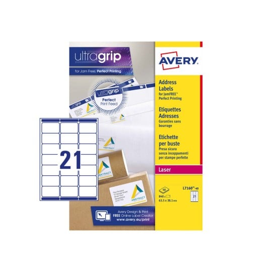 Address Labels, L7160, 40 sheets L7160-40 Content: 840 Labels / 40 Sheet