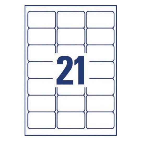 Crystal Clear labels L7782-25 38.1 x 63.5 mm