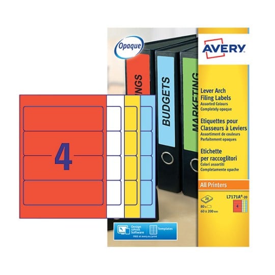 Filing Labels | L7171A-20 | Avery