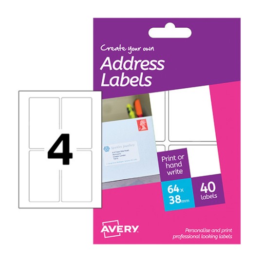 address labels hal04 avery