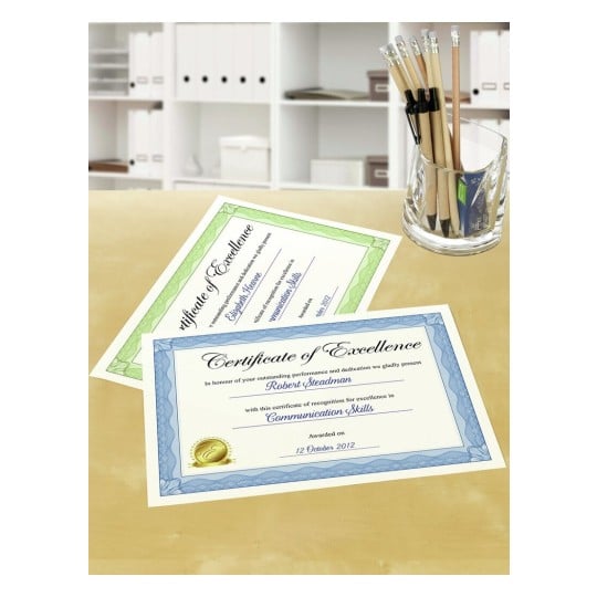 Certificate paper deals