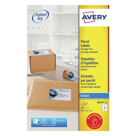 Parcel Labels, J8165-25 J8165-25