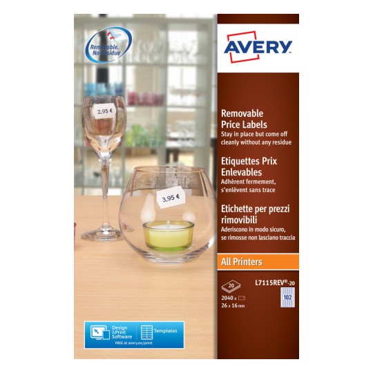 Price Labels L7115REV-20
