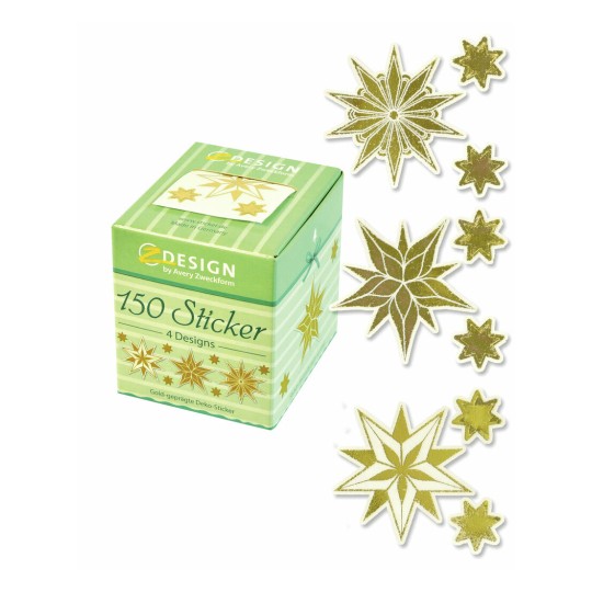 Gold Star Christmas ZDesign Stickers 56823