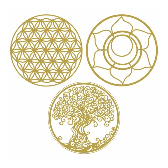 Round Gold Floral ZDesign Stickers 56817 38 mm