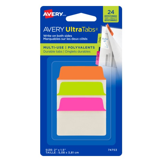 UltraTabs, Orange, Green, Pink 74753