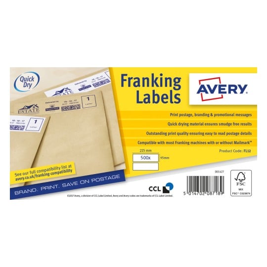 Franking Labels FL12