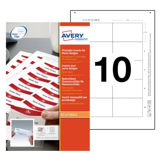 Printable Inserts 7547 7547