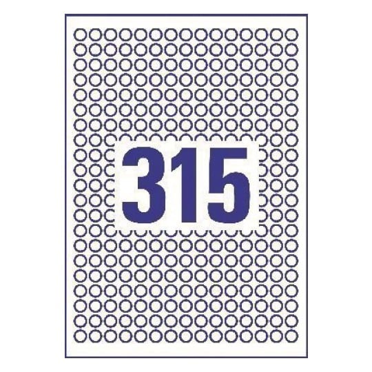 Round Product Labels L6019REV-25 10 mm