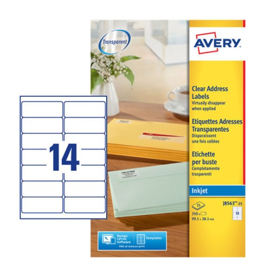 Address Labels, J8563, 25 sheets J8563-25