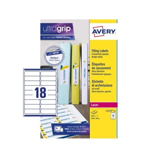 Filing Labels L7172-25 Content: 450 Labels / 25 Sheet